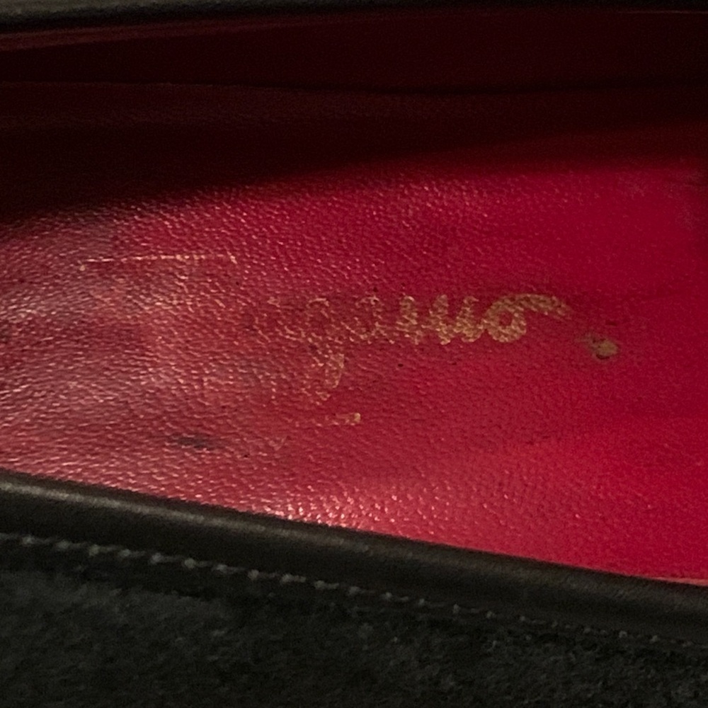 Salvatore Ferragamo Sport Women's Black Suede Loafers Size 7.5 AAAA Old Money - Picture 8 of 9